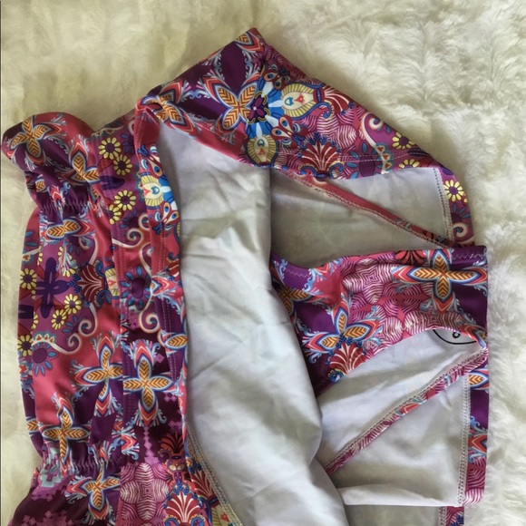 Cutest purple tankini 2 piece bathing suit. NWT. - Picture 4 of 8